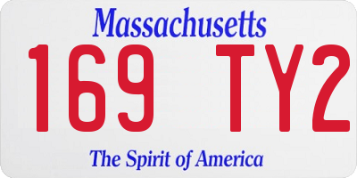 MA license plate 169TY2