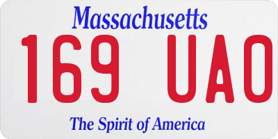 MA license plate 169UA0
