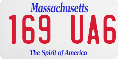 MA license plate 169UA6