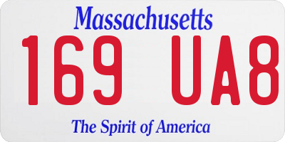 MA license plate 169UA8