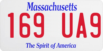 MA license plate 169UA9