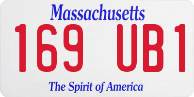 MA license plate 169UB1