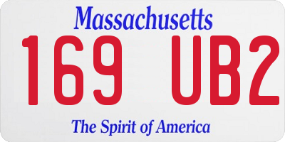 MA license plate 169UB2