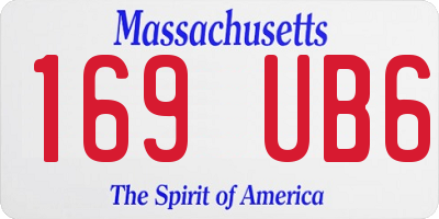 MA license plate 169UB6