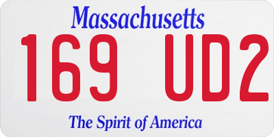 MA license plate 169UD2