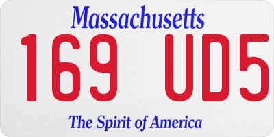 MA license plate 169UD5