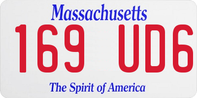 MA license plate 169UD6