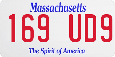 MA license plate 169UD9