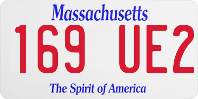 MA license plate 169UE2