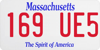 MA license plate 169UE5