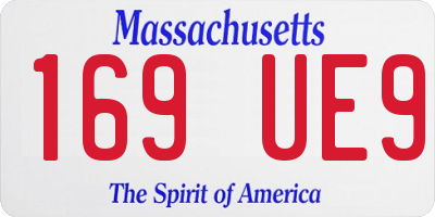 MA license plate 169UE9