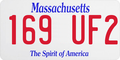 MA license plate 169UF2