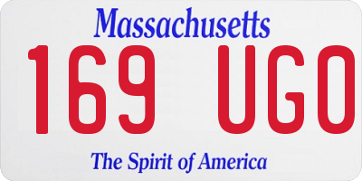 MA license plate 169UG0