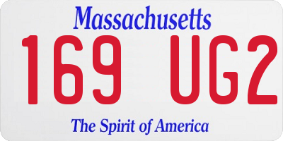 MA license plate 169UG2
