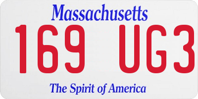MA license plate 169UG3