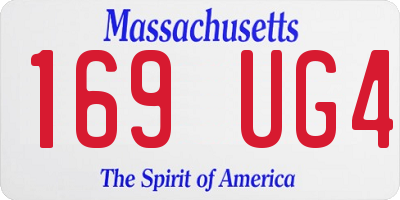 MA license plate 169UG4