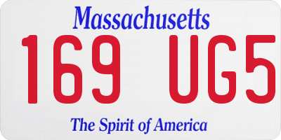 MA license plate 169UG5