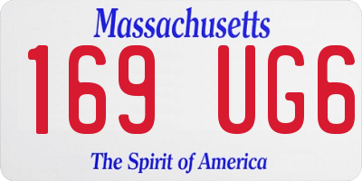 MA license plate 169UG6