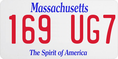 MA license plate 169UG7