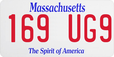 MA license plate 169UG9