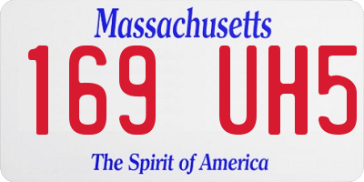 MA license plate 169UH5