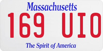 MA license plate 169UI0