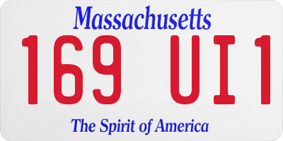 MA license plate 169UI1