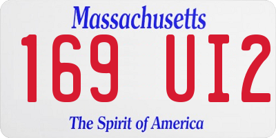 MA license plate 169UI2