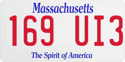 MA license plate 169UI3