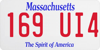 MA license plate 169UI4