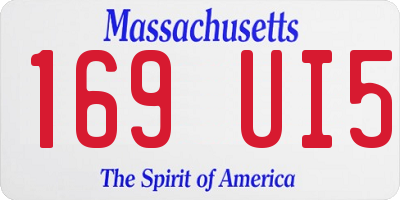 MA license plate 169UI5