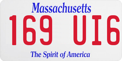 MA license plate 169UI6