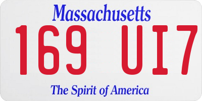 MA license plate 169UI7
