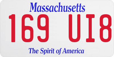 MA license plate 169UI8