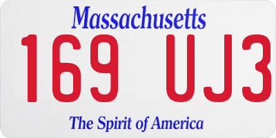 MA license plate 169UJ3