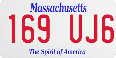 MA license plate 169UJ6