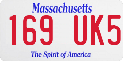MA license plate 169UK5