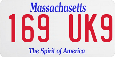 MA license plate 169UK9