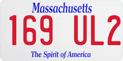 MA license plate 169UL2