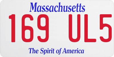 MA license plate 169UL5