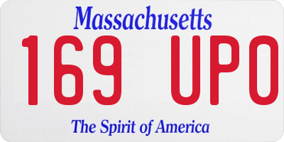 MA license plate 169UP0