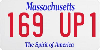 MA license plate 169UP1