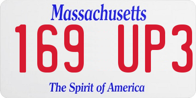 MA license plate 169UP3