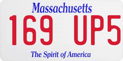 MA license plate 169UP5