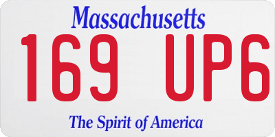 MA license plate 169UP6