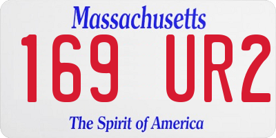 MA license plate 169UR2