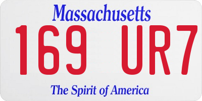 MA license plate 169UR7