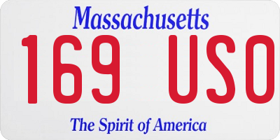 MA license plate 169US0