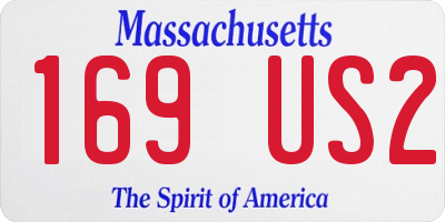 MA license plate 169US2