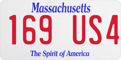 MA license plate 169US4